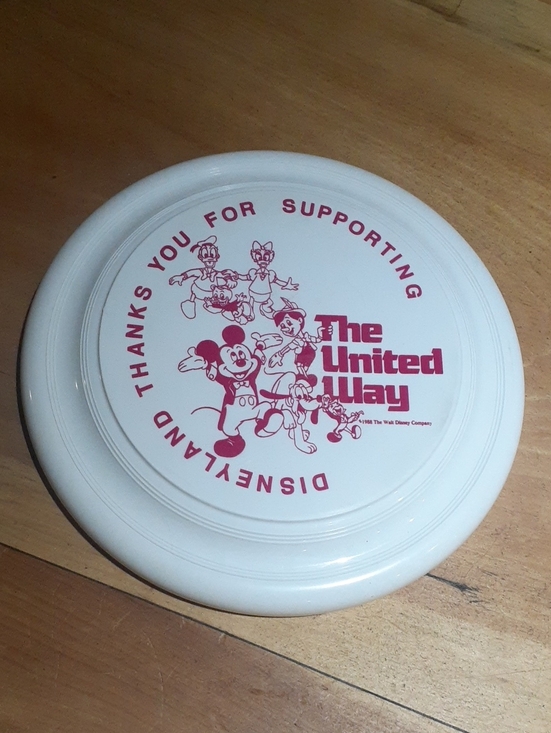 Disney Other - Vintage 1988 Disneyland United Way Thanks For Your Support Frisbee